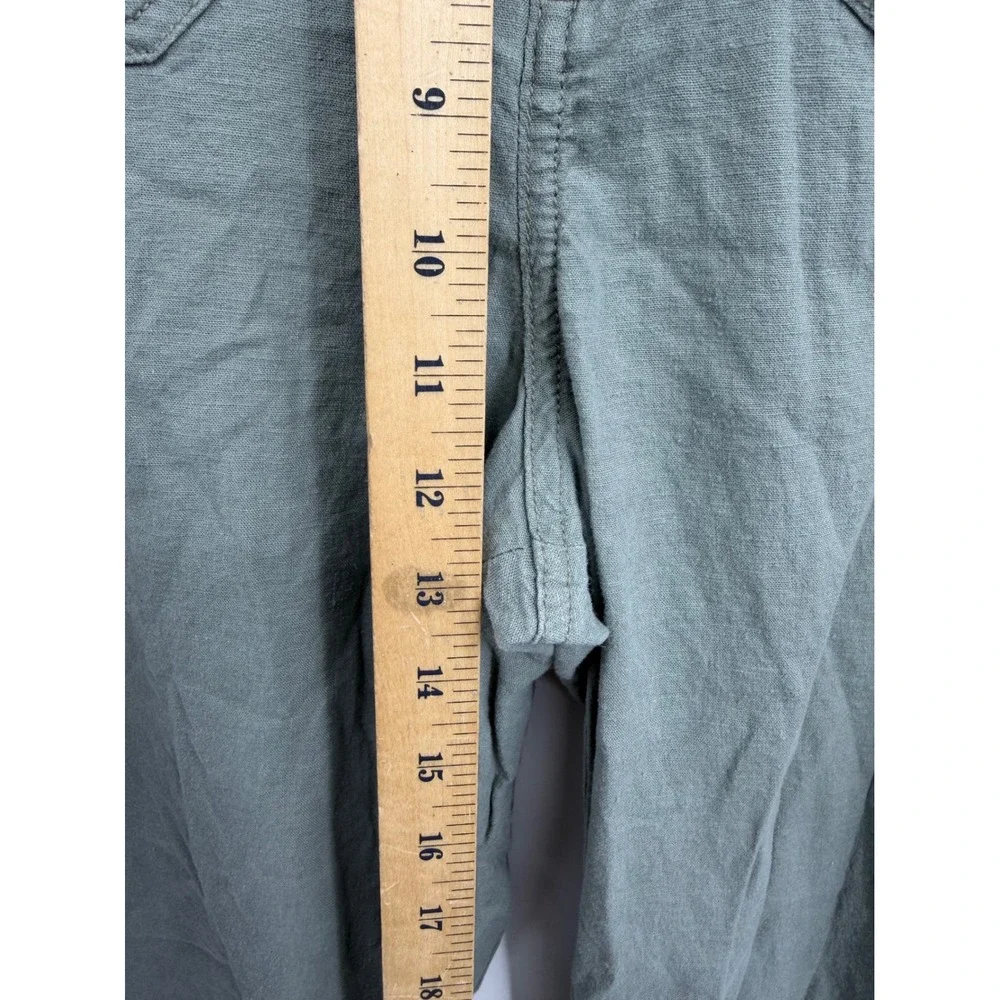 Maeve The Colette Wide Leg Pants Womens 29 Green Utility High Rise